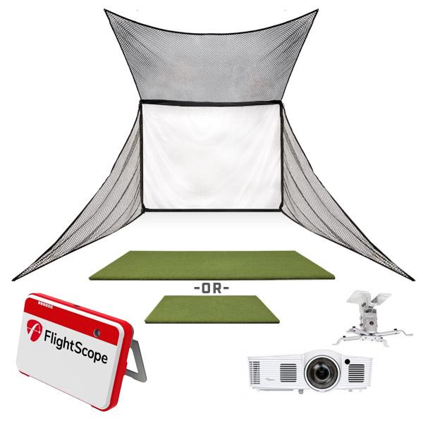 FlightScope Mevo Plus HomeBay Golf Simulator Package