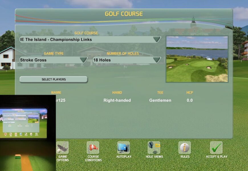 Creative Golf 3D Simulator with Flightscope Mevo+ at The Island Golf Club