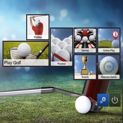 E6 Connect with UNEEKOR QED Golf Simualtor Playing Grand Country Club