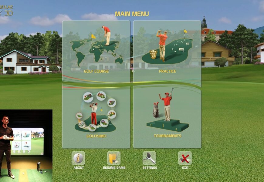GCQUAD Golf Simulator GAMES! Golfisimo First Look & Review (Creative Golf 3D)