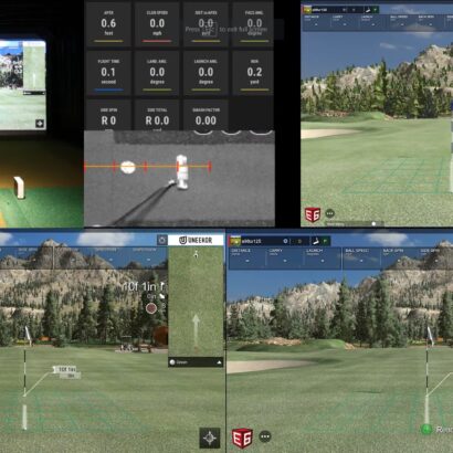 Skytrak vs Flightscope Mevo Plus vs Uneekor QED – Golf Simulator Putting Review using E6 Connect golf simulator software.