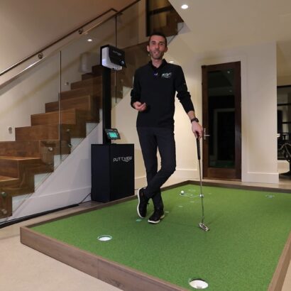 PuttView P7 Plus - Homes Series Putting Green (Putting Drills & Virtual Green)