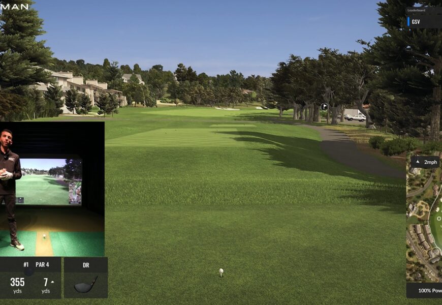 Trackman Golf Simulator - Playing Pebble Beach Golf Course