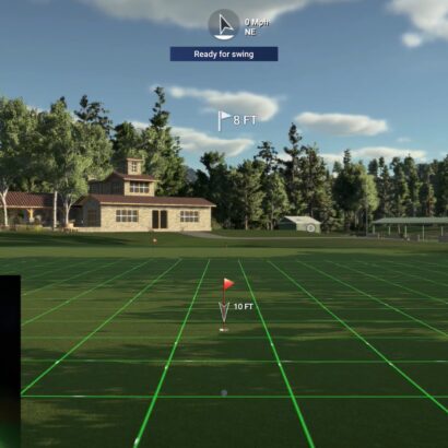 TGC 2019 Golf Simulator - Putting on the Flightscope MEVO Plus