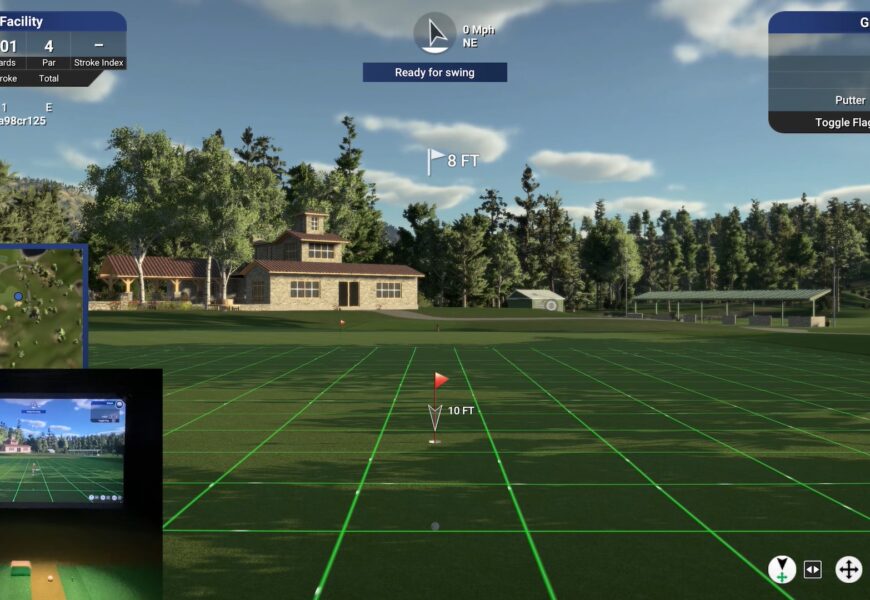 TGC 2019 Golf Simulator - Putting on the Flightscope MEVO Plus