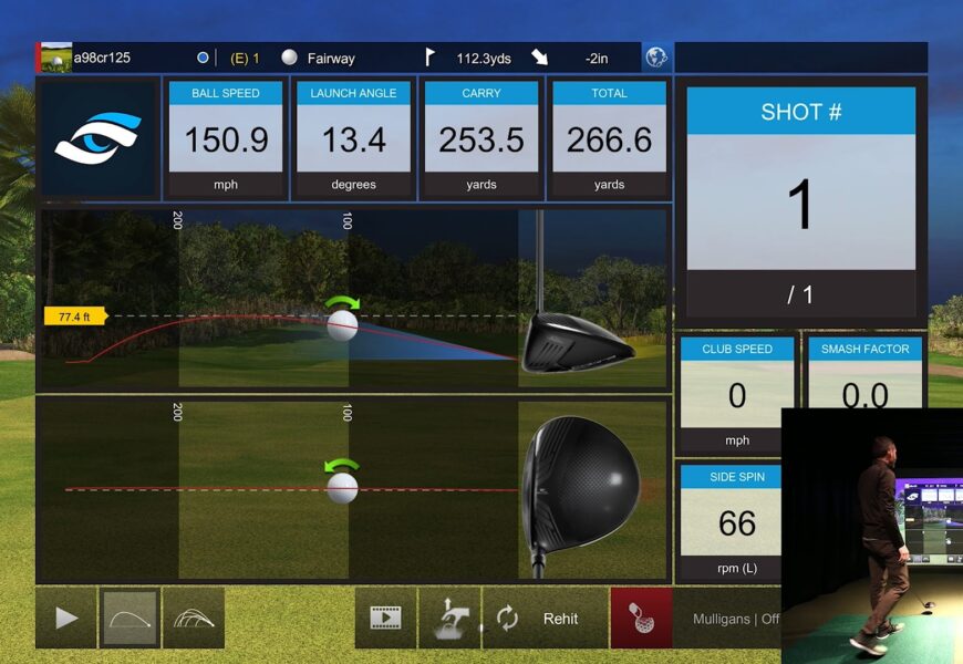 Playing a Round of Golf on a Simulator - GCQUAD & E6 Connect Golf Simulator Software
