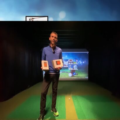 Swing Caddie SC300 - INDOOR Review & Unboxing vs Flightscope Mevo+
