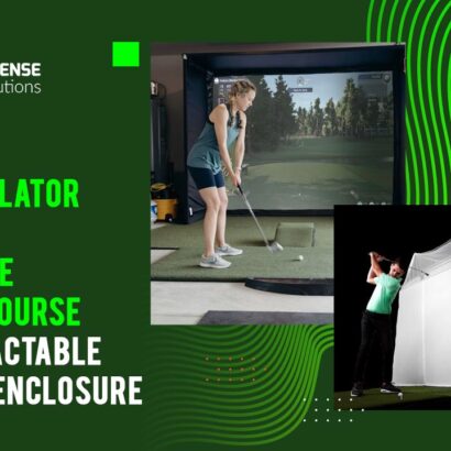SwingBay Golf Simulator Screen & Enclosure vs HomeCourse Pro Retractable Screen & Enclosure