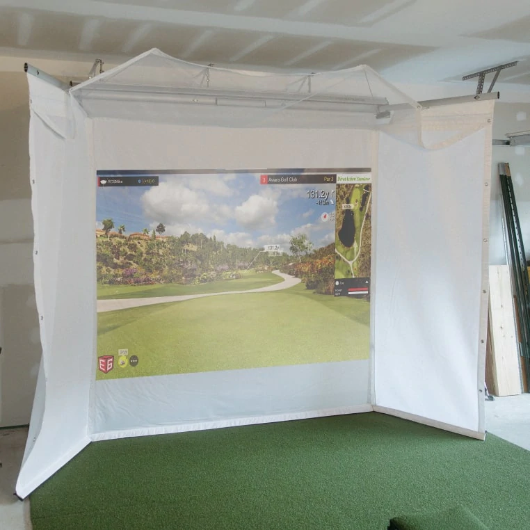 SkyTrak Retractable Golf Simulator Studio