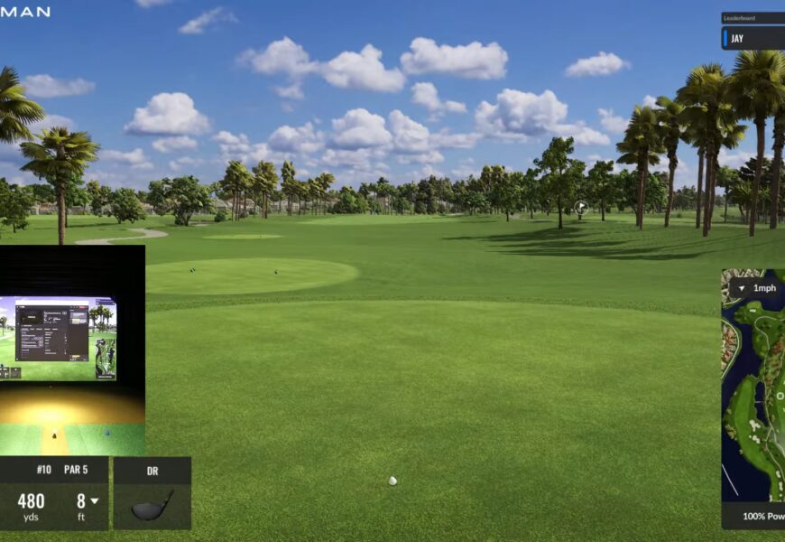 Playing a Trackman Golf Simulator Virtual League Tournament LIVE!