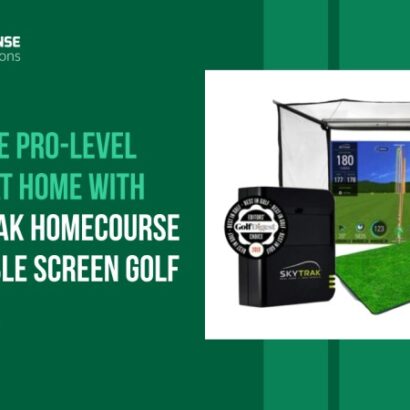 Experience Pro-Level Practice at Home with the SkyTrak HomeCourse Retractable Screen Golf Simulator