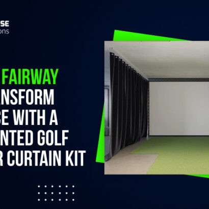 Wall-Mounted Golf Simulator Curtain Kit